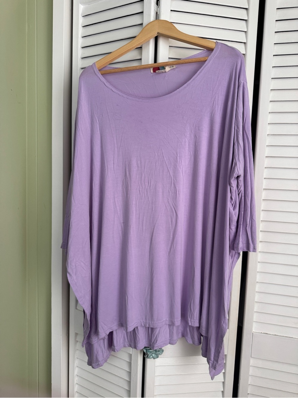 Free People Lilac Oversized Scoop Neck Tunic